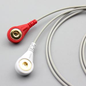  Ecg/ Ekg Snap Wire  3.5mm Audio Jack to Electrode Snap Button Lead Wire For ECG Manufactures