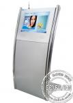 19inch Silver Floorstanding Slim Digital Kiosk Capacitive Touch Screen With