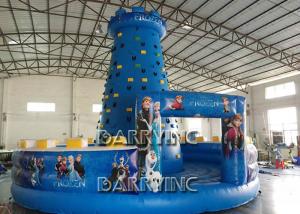  Blue Kids Frozen Inflatable Climbing Wall Type PVC Material Inflatable Sports Arena Manufactures