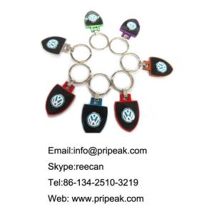  Anti Dirt Car Logo Custom Metal Keychains Pvc / Metal / Leather Material Founded Manufactures
