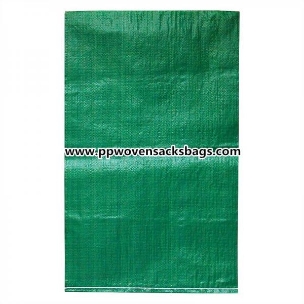 Quality Biodegradable Green PP Woven Bags for Packing Limestone / Industrial PP Sacks for sale