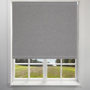 China 100% Grey Polyester Fabric Roller Blinds For Living Room 85% Open Rate on sale