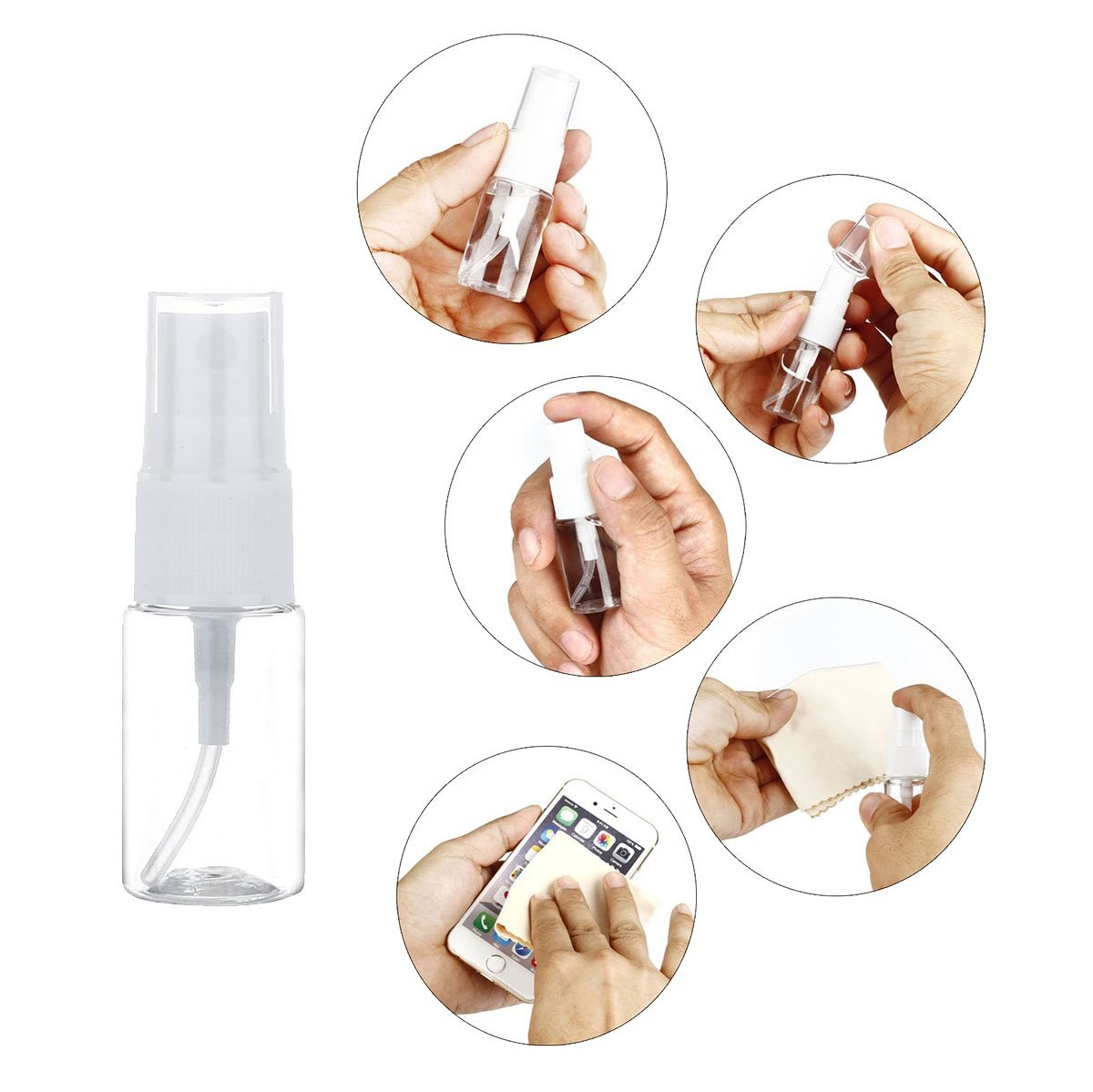 Small Capacity Mini Water Spray Bottle 10ml Cleaning Spray Bottles Rust Proof