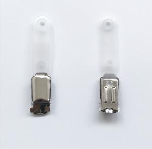  Office Supply Security Badge Holder Spring Fastener Clear PVC Badge Clips Manufactures