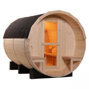 China 4 Person Redwood Outdoors Sauna Room Garden Pine Wood Wine Barrel Sauna on sale