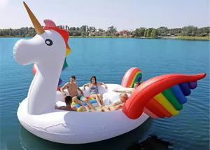 China Inflatable Island Float Adult Water Toy 6 Person Inflatable Unicorn Pool Float on sale