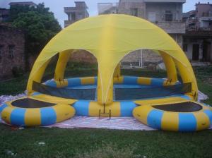  Inflatable Water Pool With Tent / Inflatable Water Ball Pool For Party Manufactures