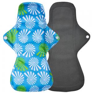  Bamboo Charcoal Reusable Sanitary Pads For Heavy Flow Menstrual Pads Washable Manufactures