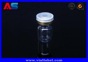 China Grey Rubber 2ml Lab Vials Injection 2ml Glass Bottles With Corks For Peptide clear glass vials on sale