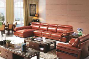  Contemporary home genuine leather sectional corner sofa furniture Manufactures