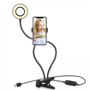 China Usb Power 5V Desktop Selfie Ring Light , Makeup Ring Light With Phone Holder on sale
