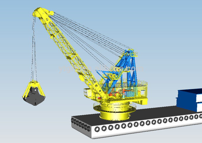10m3 Clamshell River Sand Dredger Machine With Electromagnetic Brake