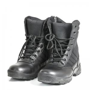  Leather Insulated Military Boots For Men Breathable High Top Non Slip Rubber Outsole Manufactures