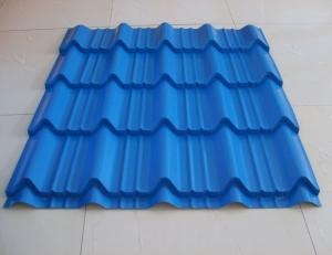 Durable Roman Tile Galvalume Steel Roofing Sheets Blue Prepainted , 1300mm * 420mm