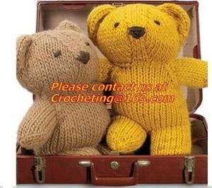 China Bear hand crochet toy, woolen hand knitted toy, hand puppet toy on sale