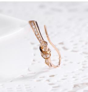  Knot Row Fashion Earrings 18K Rose Gold diamond earrings For Lover Manufactures
