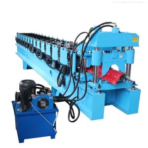  Color Steel Roll Metal Roof Ridge Cap Roll Forming Machine PCL Control Manufactures