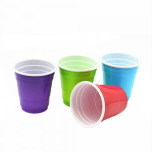 China 59ml Disposable Plastic Cups PP 2oz Mini Red Solo Cups For Beer Pong Game on sale