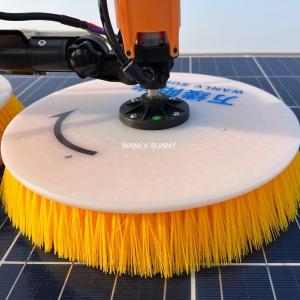 China Physical Cleaning Principle Solar Panel Brush with Yellow Nylon Industrial Brush Roller on sale