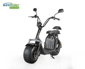 China EcoRider 60v 12ah 1500 W Two Wheels Electric Scooter , 2 Wheel Motor Scooter With Removable Battery and double seat on sale