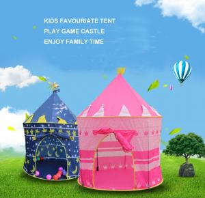  Prince and Princess Castle Play House Pop Up Play Tent with a Carrying Case, Foldable Pink and Blue Tent Toy for(HT6041) Manufactures