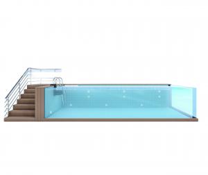 China Acrylic Glass Prefab Above Ground Swimming Pools Water House with 30- 10m3 Capacity on sale
