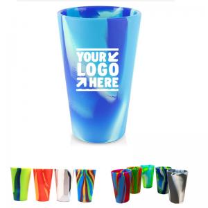 China Custom Logo 16OZ Silicone Pint Glass Beer Mug Wine Cup on sale