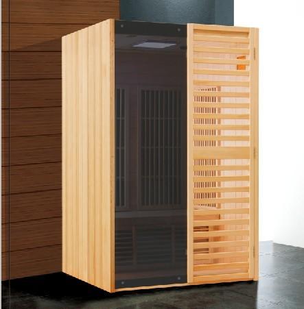 Quality Hemlock Wooden Home Far Infrared Sauna Room with Digital Control Panel for sale