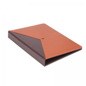 Chinese custom Hand crafted popular PU leather service directory file folder hotel supply ordner