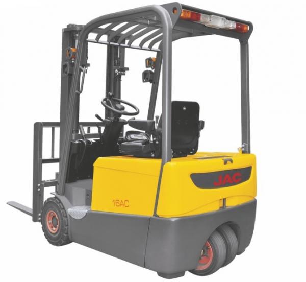 Quality 2 Ton 2000 Kg Three Wheel Electric Forklift , Alternating Current Electric Warehouse Forklift Lifting Equipment for sale
