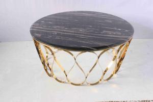 China Luxury Side Table Set Coffee Table Center Table With Marble Top Living Room on sale