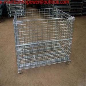  Storage Wire Mesh Cage/metal turnover storage box/wire container storage cage ,Metal cage storage container,wire mesh Manufactures