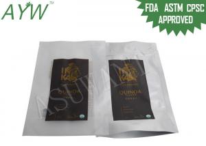  250g Organic Quinoa Flakes Foil Lined Bags ,  FDA Zip Lock Mylar Food Storage Bags  Manufactures