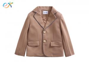  Brown Color Custom School Uniforms Blazer Coat For For Students Clothes Manufactures