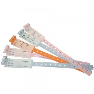  Hospital Use Disposable ID Bracelets Vinyl Bracelets With Printing 270x25mm Manufactures