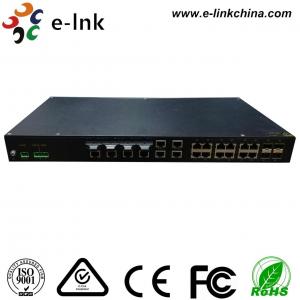  Rack mount 4SC + 24FE Industrial Ethernet Switch , Gigabit Network Managed Switch Manufactures