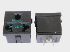  Black Brazil Square 3 Prong Power Socket Power Outlet AC Wall Receptacle 250VAC 20A Manufactures