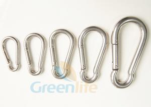 China Gourd Shape 304 Stainless Steel Carabiner , Hook Accessories Spring Snap Hook on sale