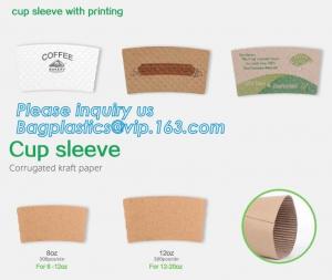  Biodegradable cup sleeve, Corrugated up sleeve with printing, brand logo, hot paper cup,cup sleeve, recyclable sleeve pa Manufactures