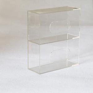  Wall Mount Dust Proof 2 Boxes Clear Acrylic Box Custom Face Mask Dispenser Manufactures