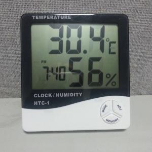 China digital thermometer hygrometer/ digital room thermometer with clock HTC-1 on sale