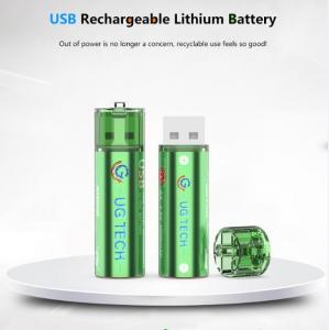 China China wholesale 1.5V 1000mAh AA USB type lithium ion battery replace for alkaline batteries on sale