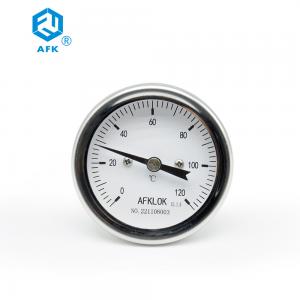 China Axial Industrial Bimetallic Thermometers 0 - 120 Degree Dial Type Corrosion Poof on sale