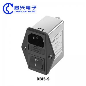 China DBI5-S EMI Filter With Dual Fuse And Switch IEC Socket Power Filter on sale