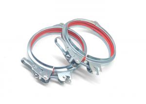  Adjustable Bolt Lock Ring 100mm Duct Hose Clamp For Dust Extraction Flanged Manufactures