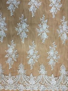 China 2017 new design embroidry tulle lace fabric  With Cord for Bridal Dress on sale