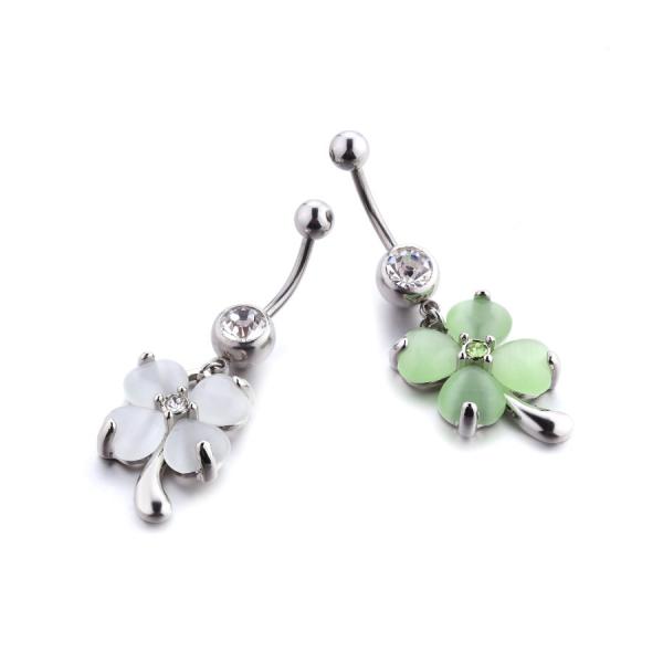 Quality Fashion stainless steel piercing jewelry flower dangle belly button ring for women for sale