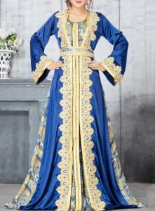  Low Moq Clothing Manufacturer Lady Long Sleeve Maxi Dress Dubai Gown Print Dress Muslim Robe Manufactures