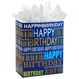  Fully Recyclable High End Custom Printed Happy Birthday Gift Packaging Paper Bag Manufactures