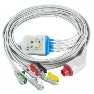 China Bionet BM3/5 ECG Cables And Leadwires 5 Lead IEC Clip 8Pin Connector ECG Cable on sale